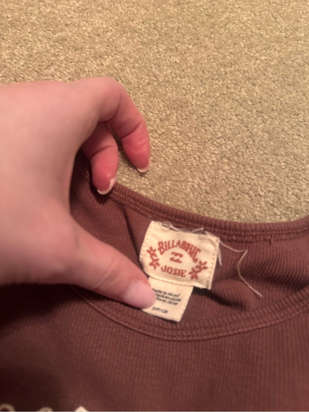 Billabong baby tee size small - Brown (vintage look) - Picture 2 of 2